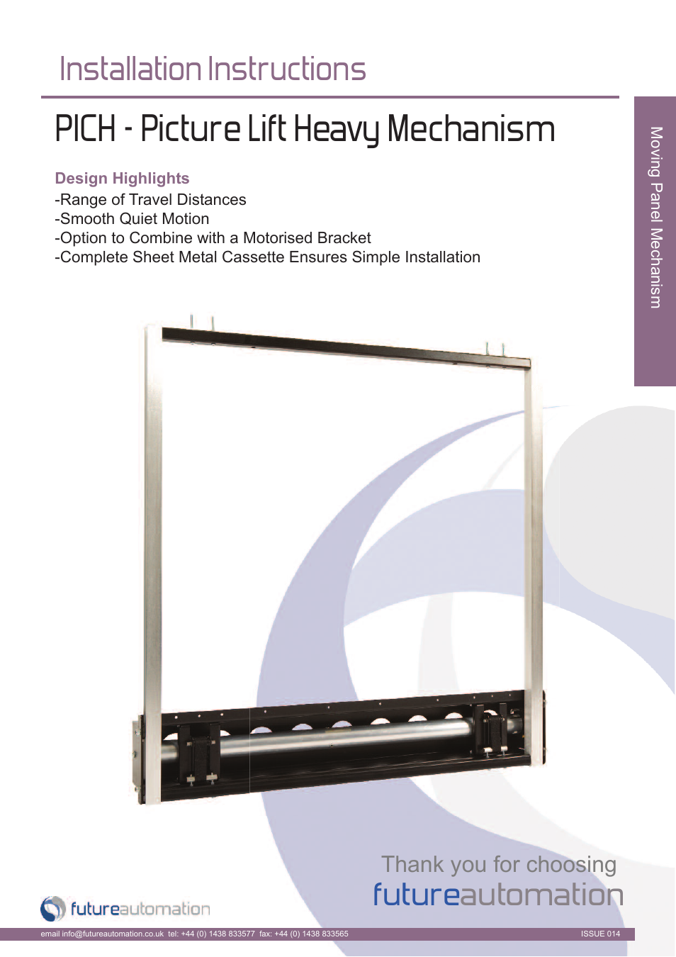 Future Automation PICH User Manual | 20 pages