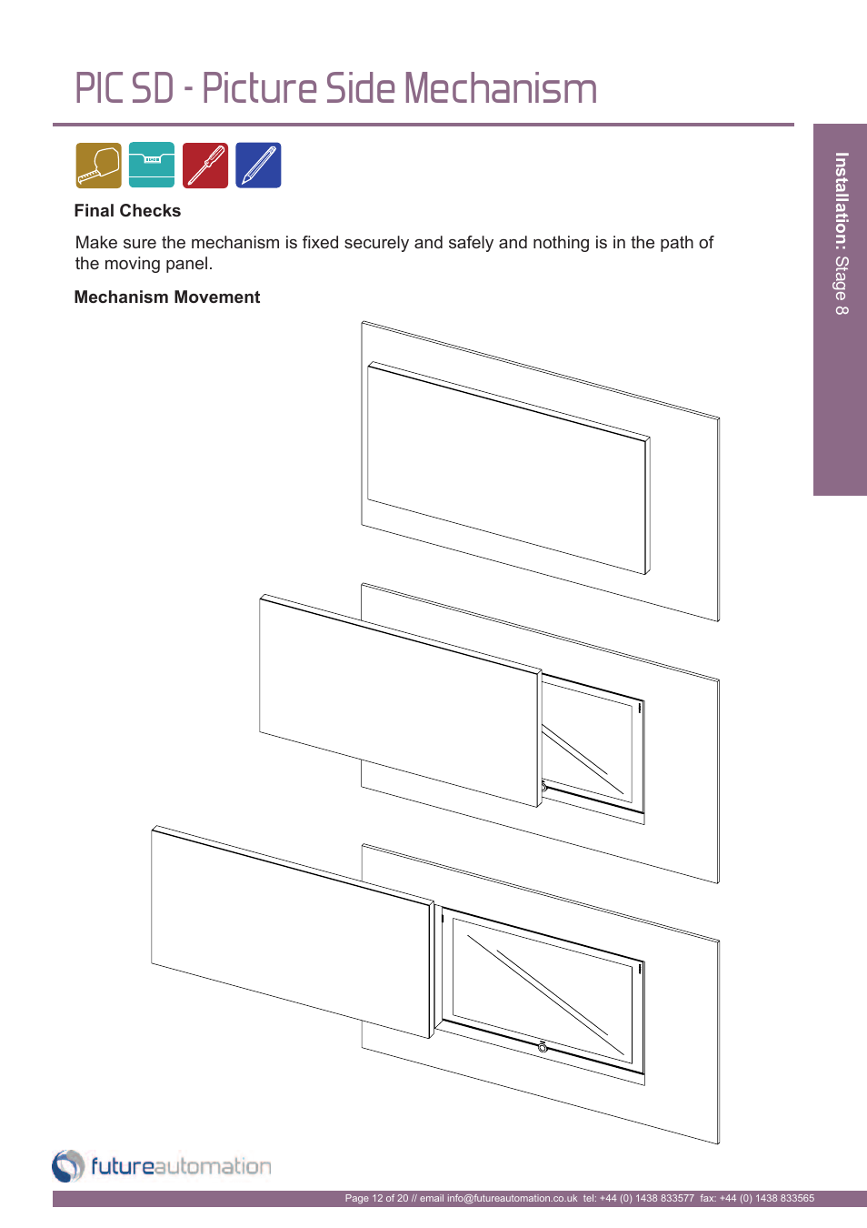 Pic sd - picture side mechanism | Future Automation PICSIDE User Manual | Page 13 / 22