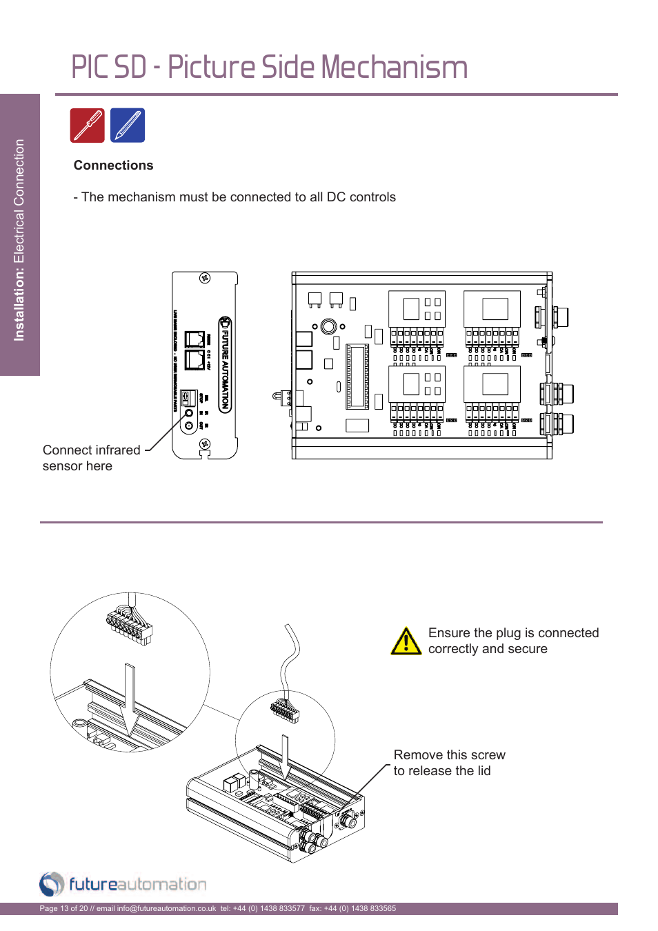 Pic sd - picture side mechanism | Future Automation PICSIDE User Manual | Page 14 / 22