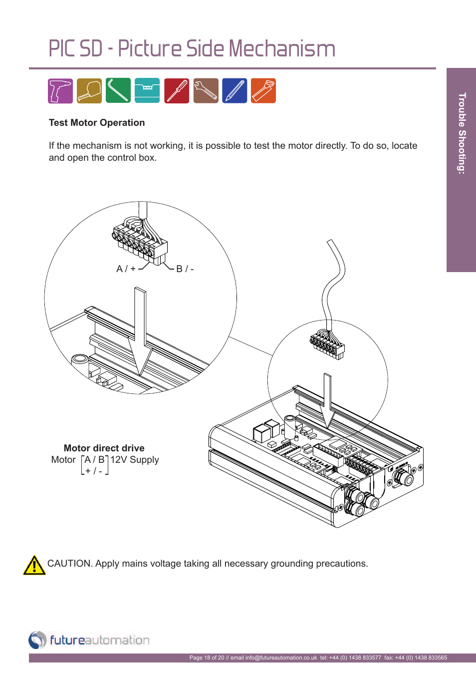 Pic sd - picture side mechanism | Future Automation PICSIDE User Manual | Page 19 / 22
