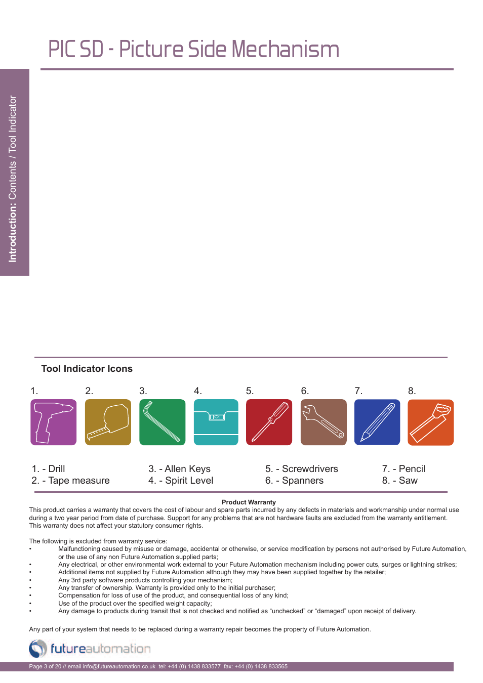 Pic sd - picture side mechanism | Future Automation PICSIDE User Manual | Page 4 / 22