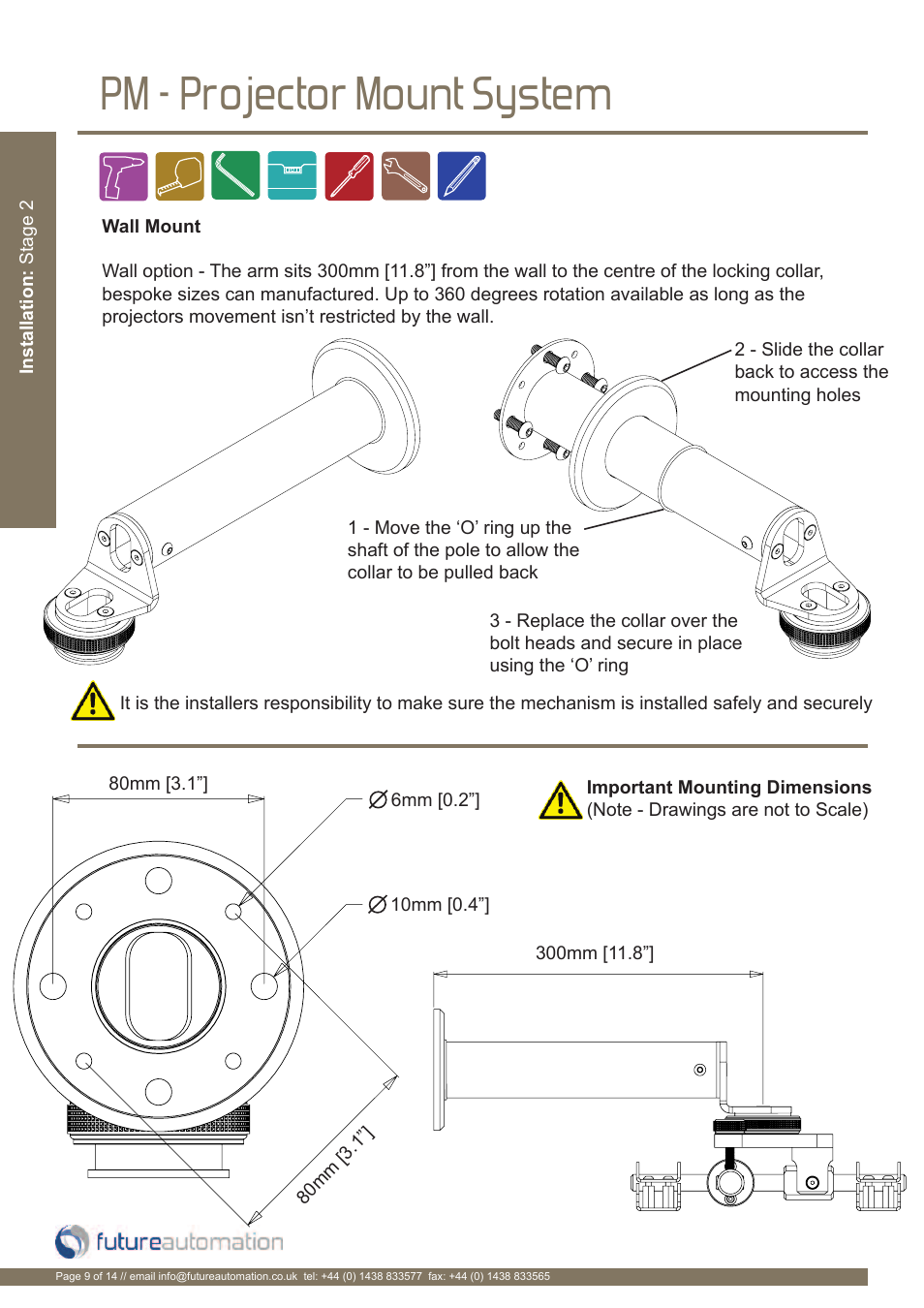 Pm - projector mount system | Future Automation PM User Manual | Page 10 / 16