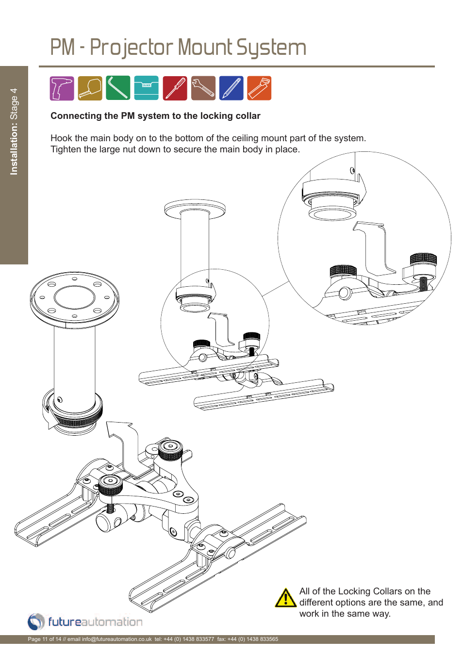 Pm - projector mount system | Future Automation PM User Manual | Page 12 / 16