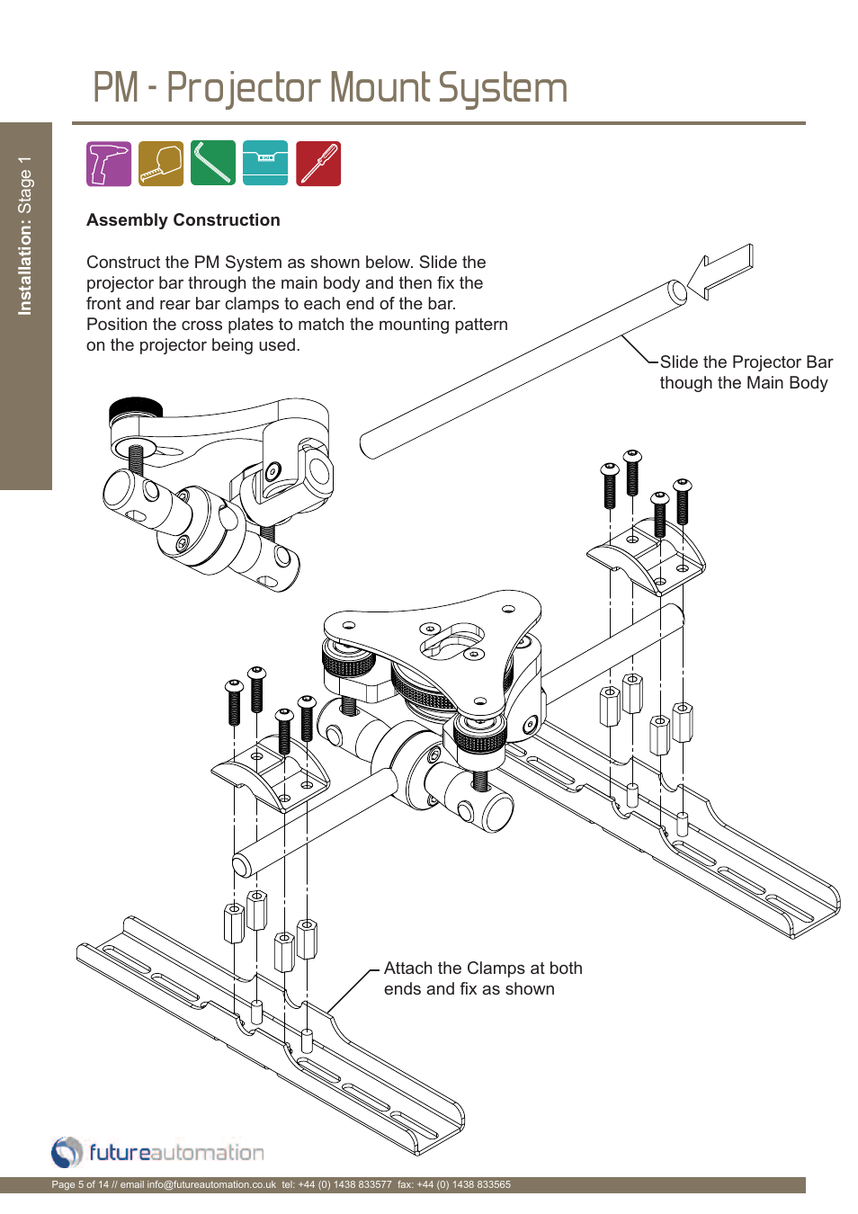 Pm - projector mount system | Future Automation PM User Manual | Page 6 / 16
