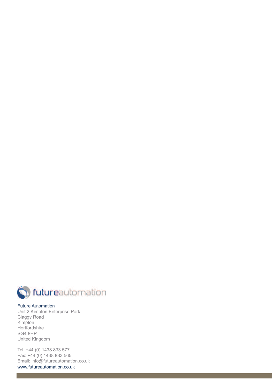 Future Automation PH User Manual | Page 22 / 22