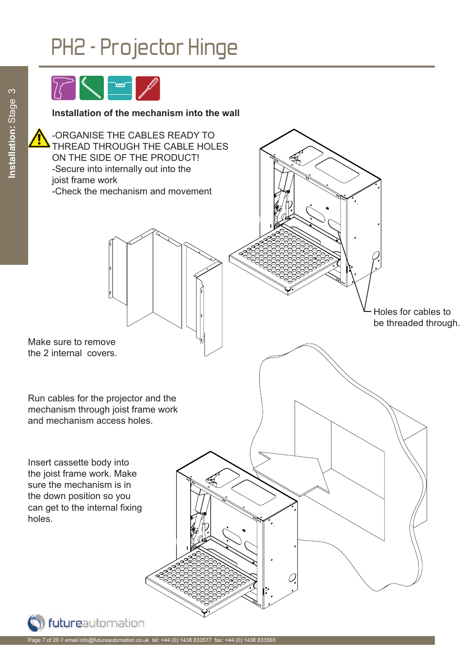 Ph2 - projector hinge | Future Automation PH User Manual | Page 8 / 22