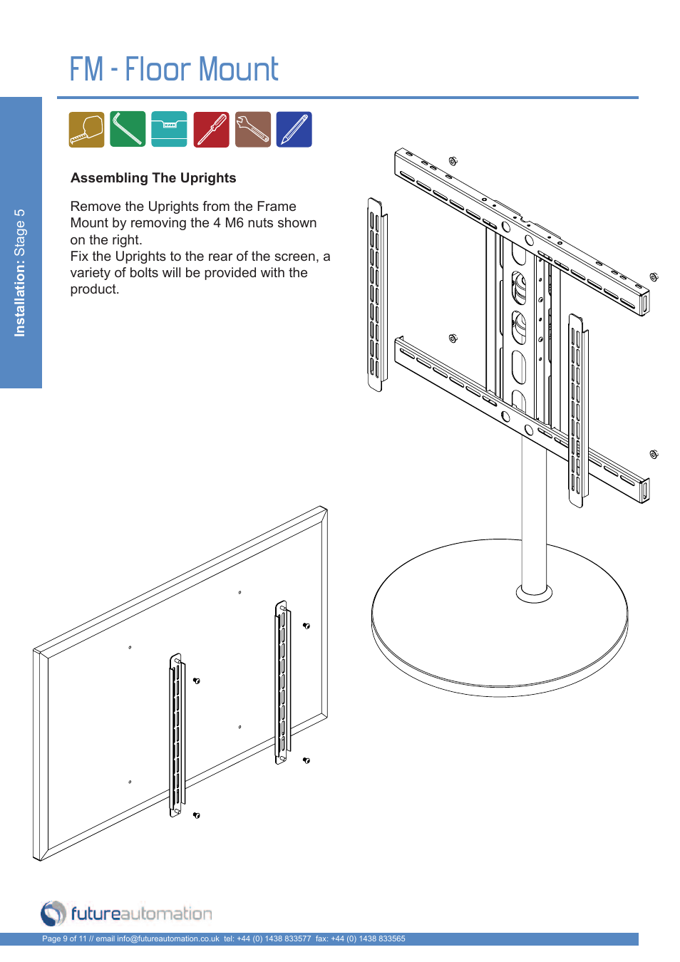 Fm - floor mount | Future Automation FM User Manual | Page 10 / 12
