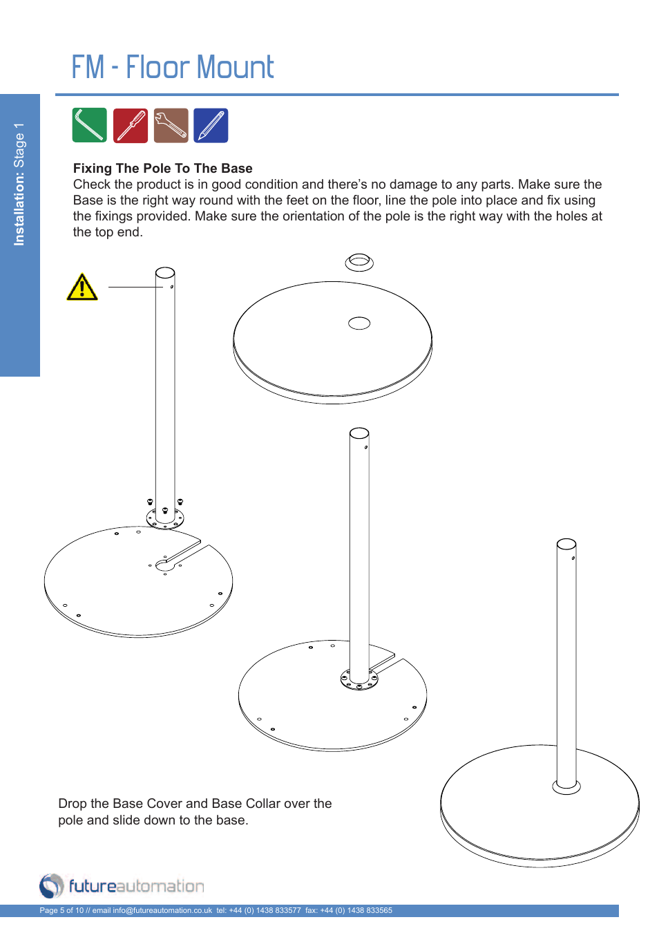 Fm - floor mount | Future Automation FM User Manual | Page 6 / 12