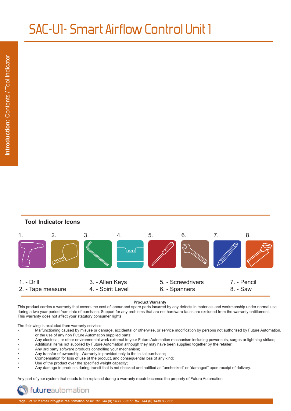 Sac-u1- smart airflow control unit 1 | Future Automation SAC-U1 User Manual | Page 4 / 14