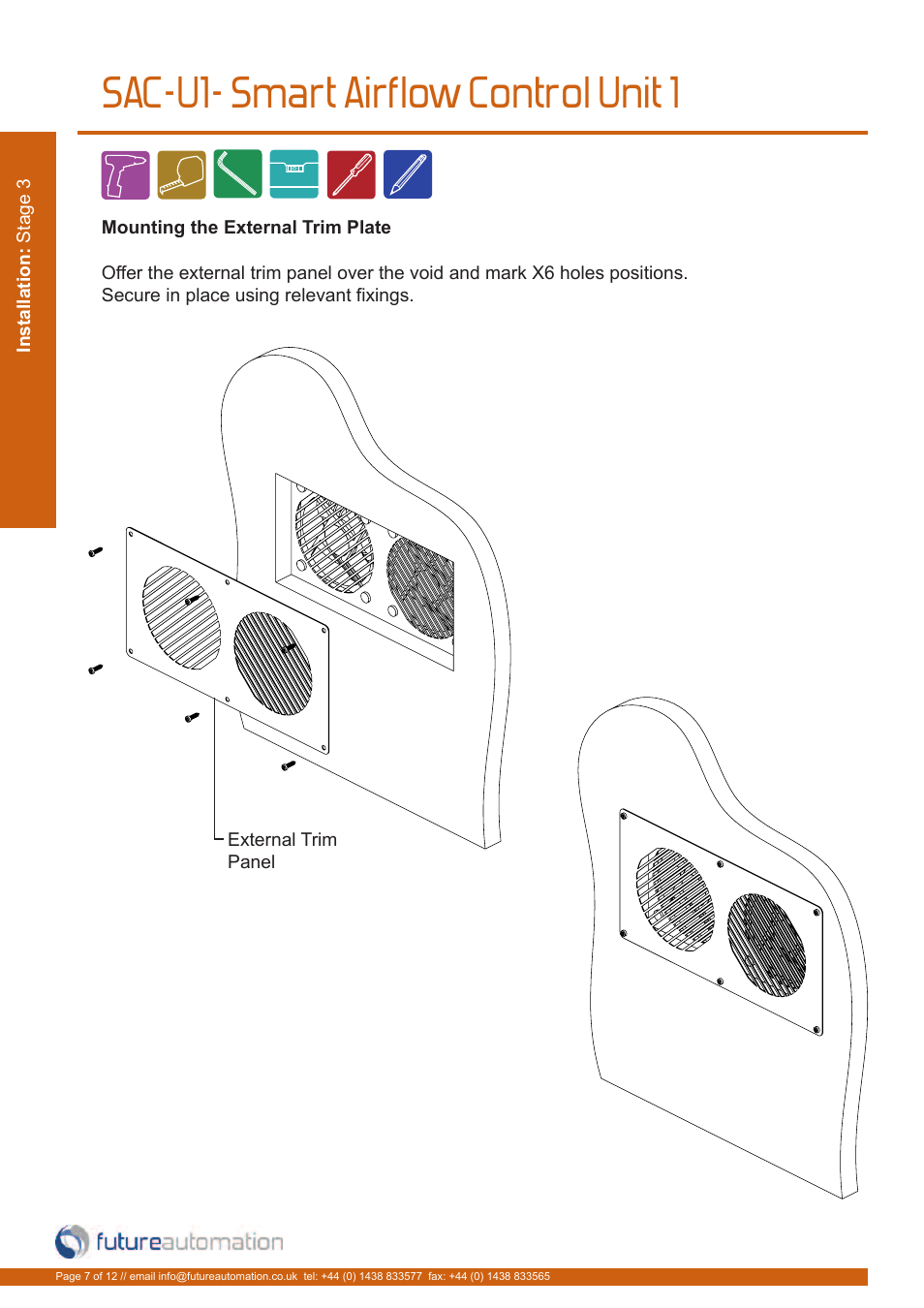 Sac-u1- smart airflow control unit 1 | Future Automation SAC-U1 User Manual | Page 8 / 14
