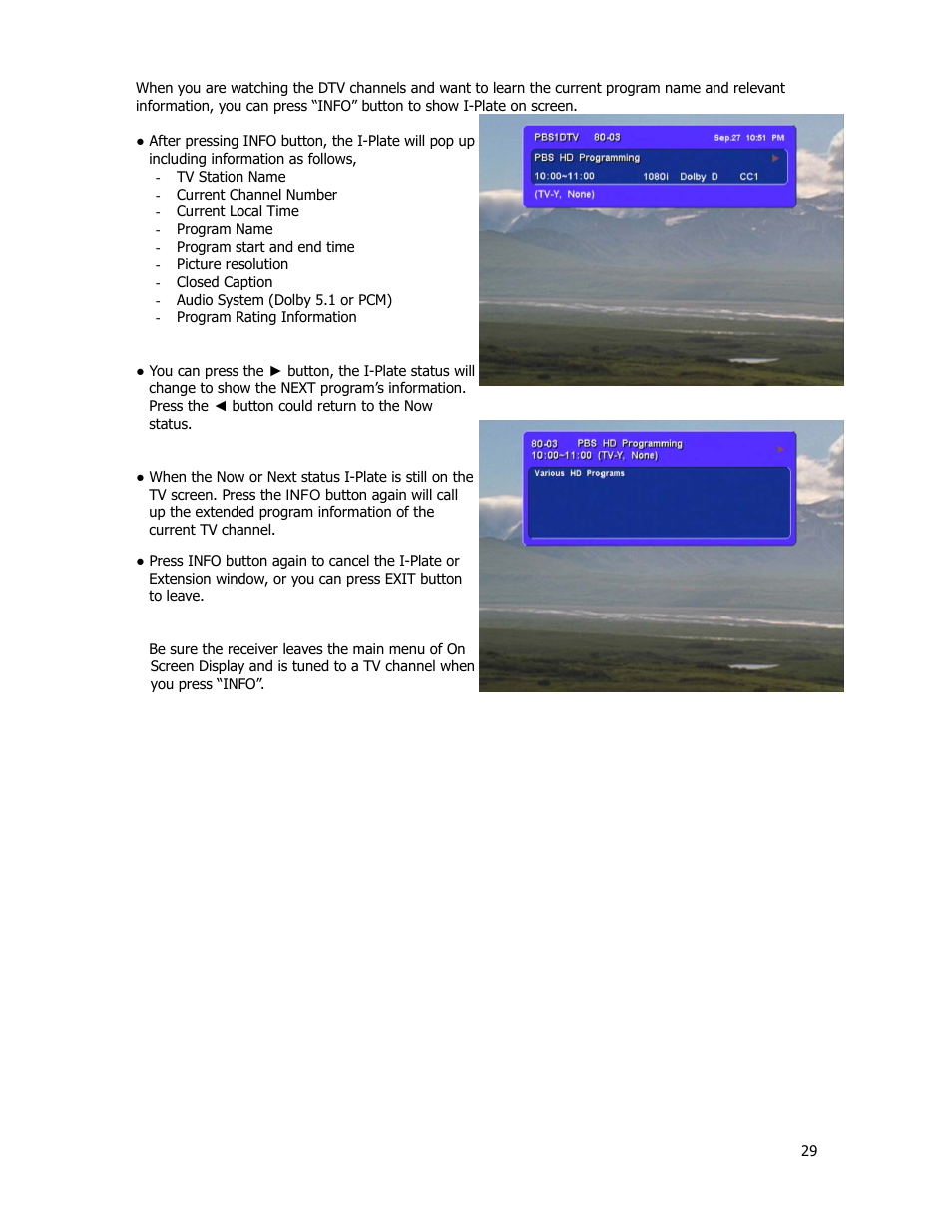 Info (information-plate) | Holland Electronics HDTV-ST2 User Manual | Page 30 / 37