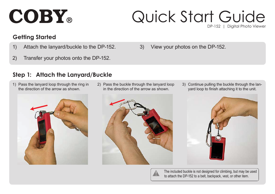 COBY DP-152 User Manual | 2 pages