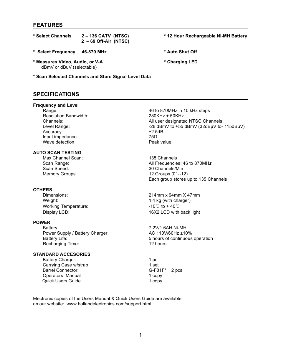 Holland Electronics ST-4000 User Manual | Page 3 / 11