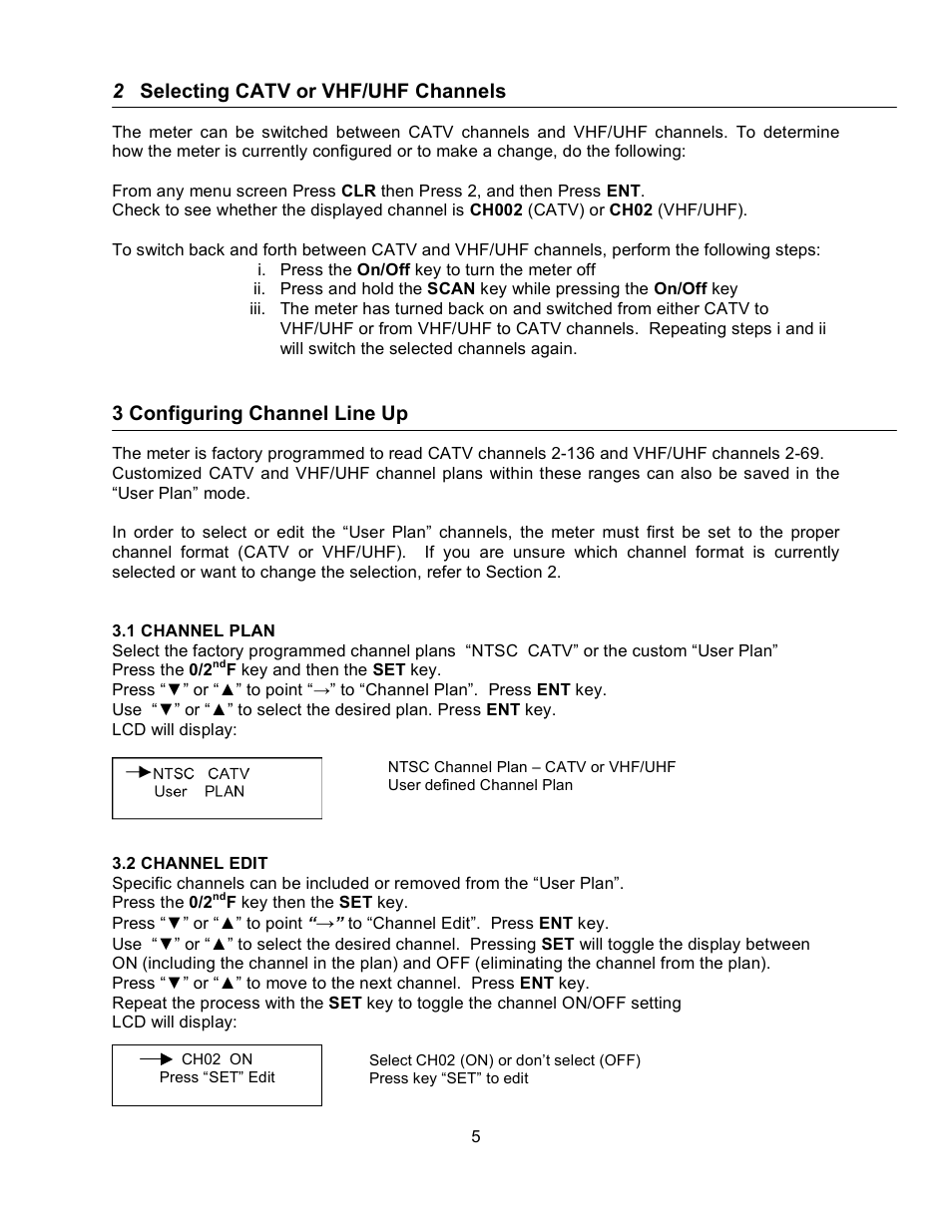 2 selecting catv or vhf/uhf channels, 3 configuring channel line up | Holland Electronics ST-4000 User Manual | Page 7 / 11