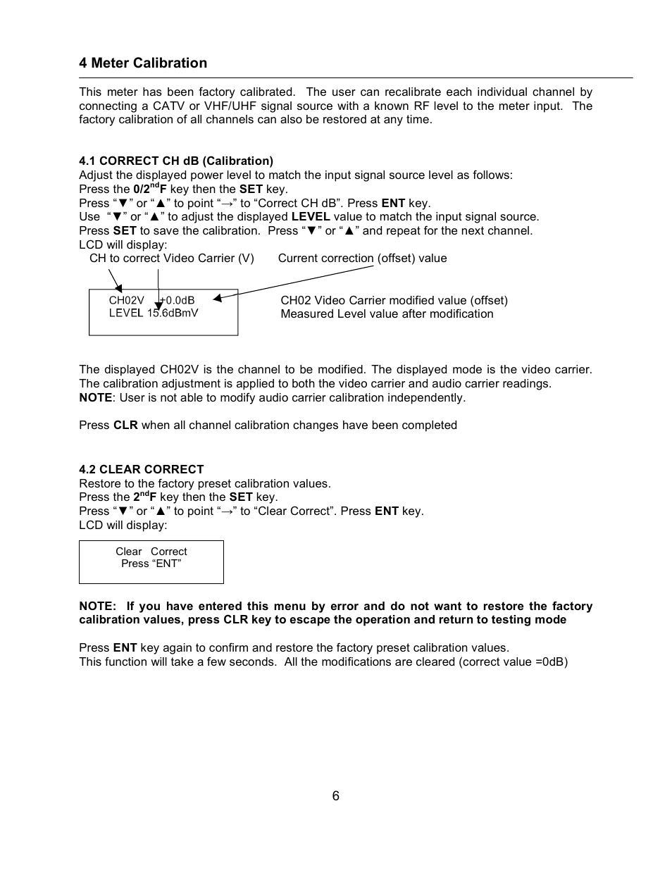 4 meter calibration | Holland Electronics ST-4000 User Manual | Page 8 / 11