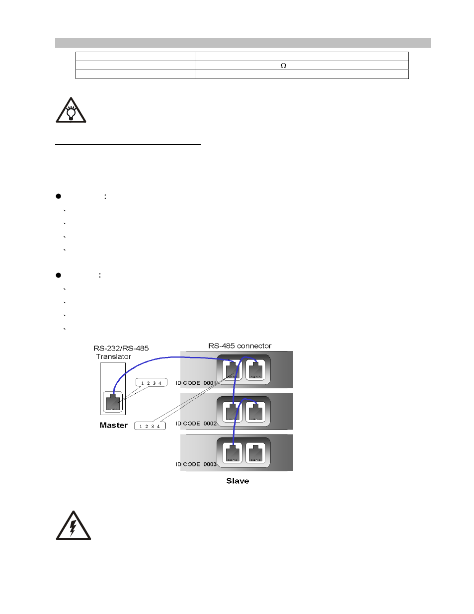Rs-485interface pin definition | Holland Electronics NE 1101L User Manual | Page 6 / 19