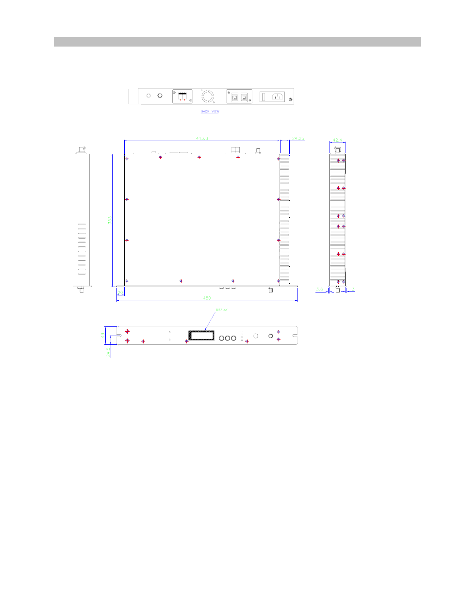 Mechanical information, 7 - forward optical receiver, Operation manual | Holland Electronics NE 1101L User Manual | Page 7 / 19