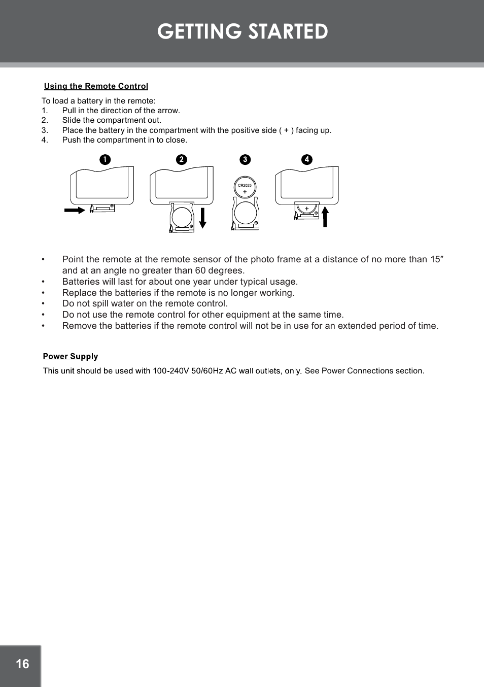 Getting started | COBY electronic TF-DVD7309 User Manual | Page 16 / 26