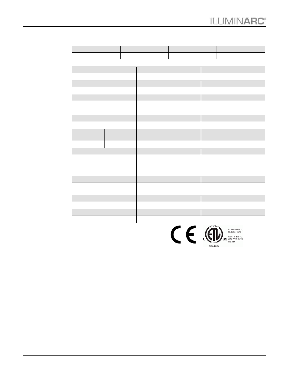 Technical specifications | ILUMINARC Ilumiline™ 21g2 IP User Manual | Page 22 / 23
