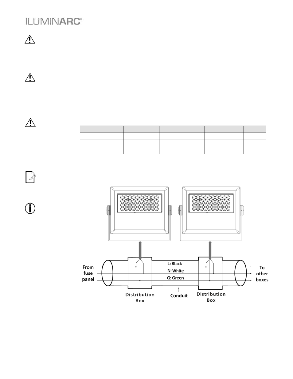 Ac power, Power consumption, Ac plug | Power wiring, Installation | ILUMINARC Ilumipanel™ 40 IP User Manual | Page 11 / 24