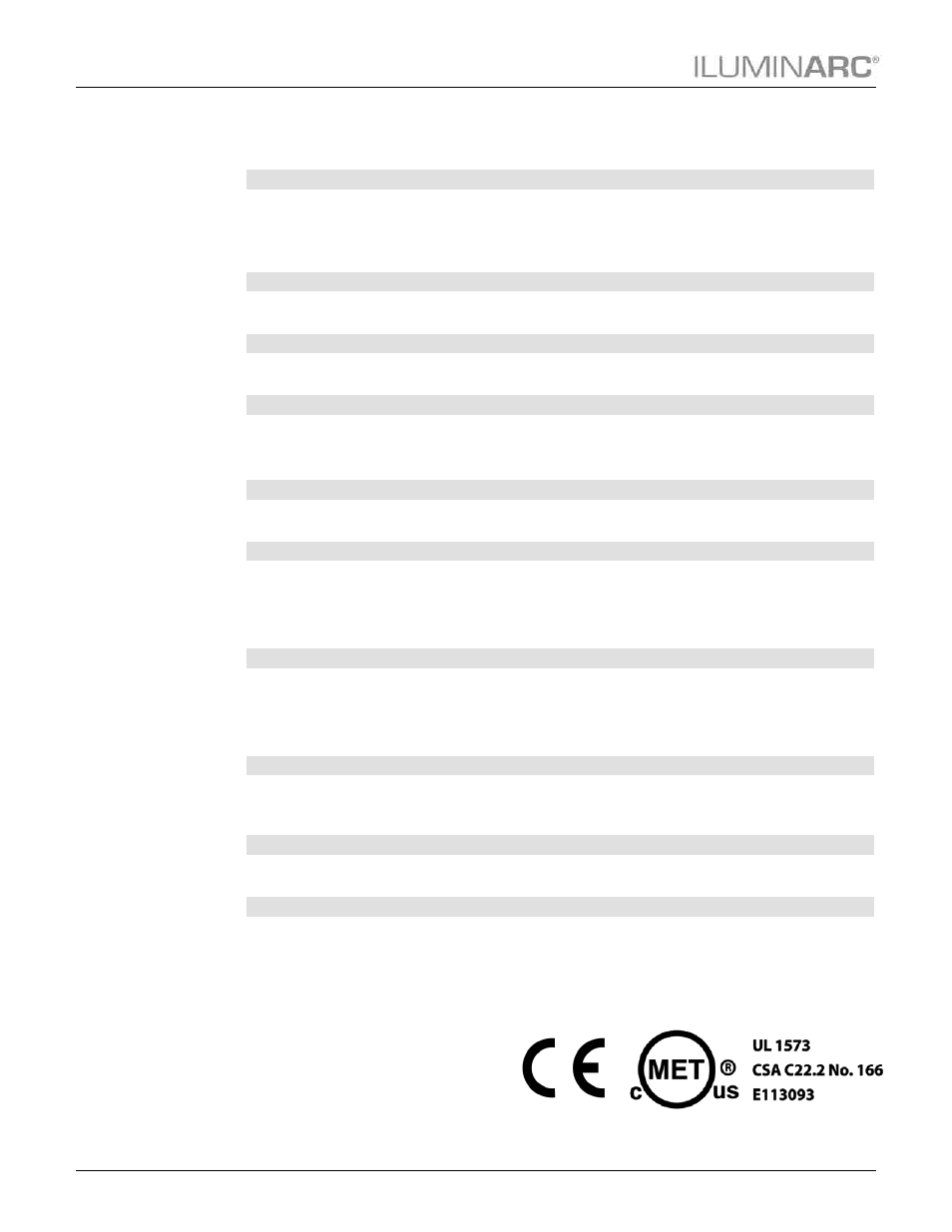 Technical specifications, Technical, Specifications | ILUMINARC Ilumipod™ 18g2 IP User Manual | Page 24 / 25