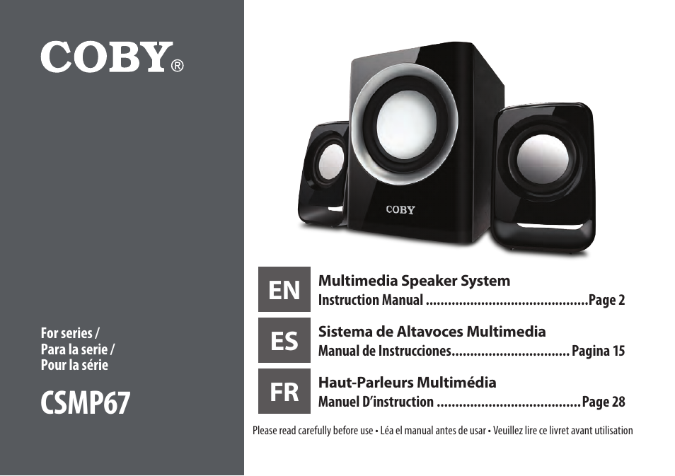 COBY electronic CSMP67 User Manual | 41 pages
