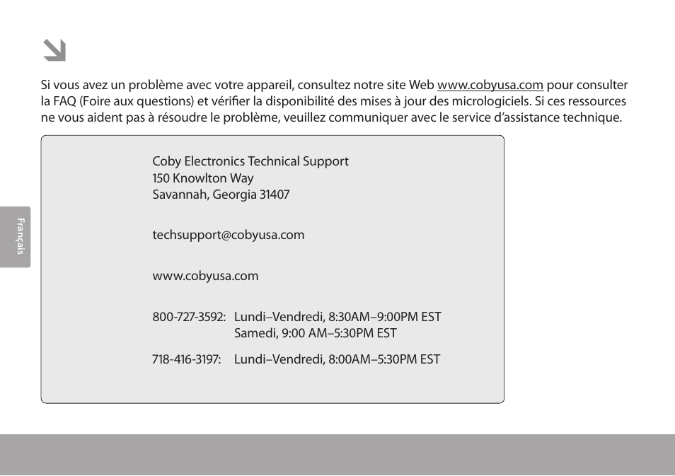 Assistance | COBY electronic CSMP67 User Manual | Page 34 / 41