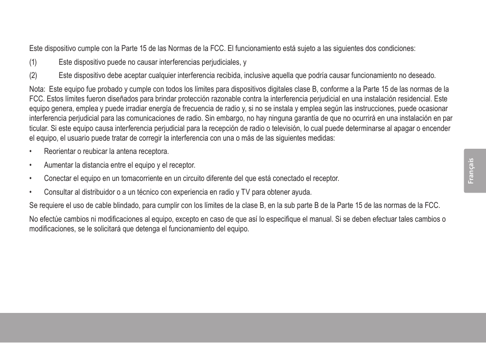 Declaración de la fcc | COBY electronic CSMP67 User Manual | Page 37 / 41