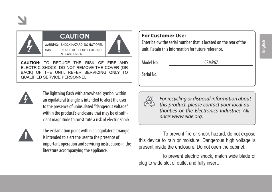 Safety notices | COBY electronic CSMP67 User Manual | Page 9 / 41
