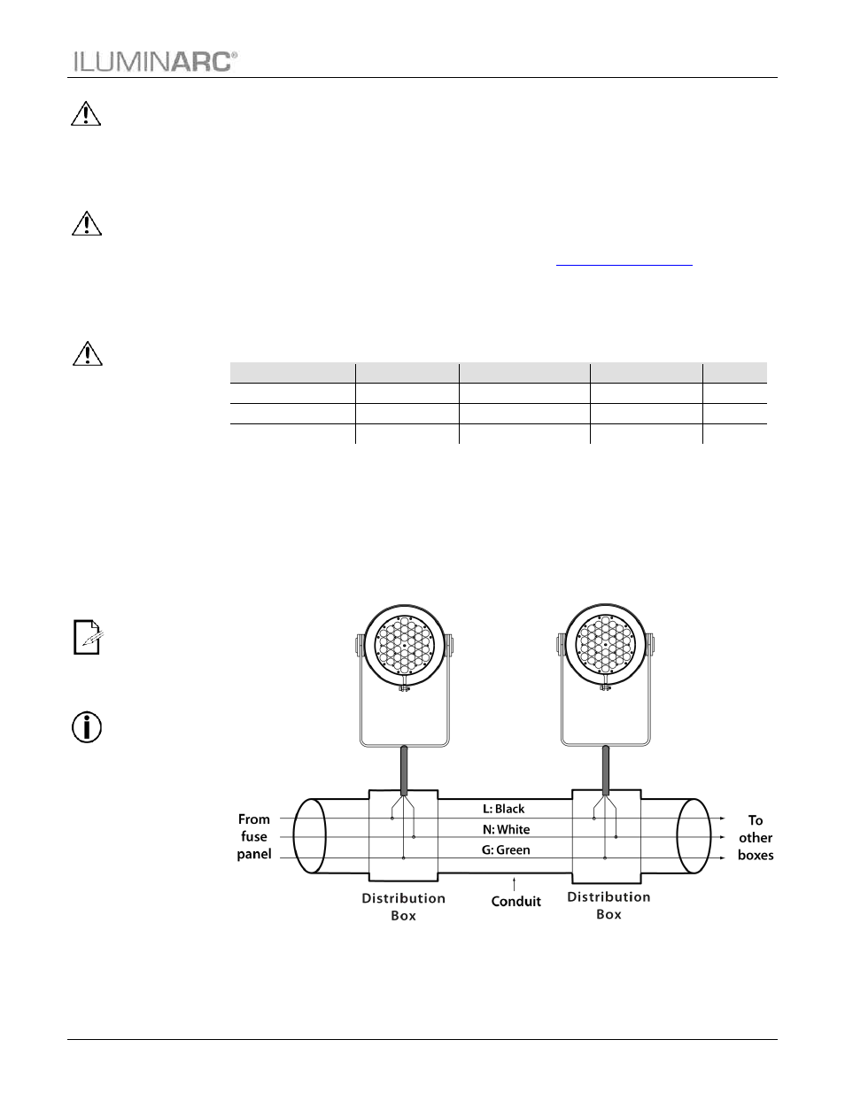 Ac power, Power consumption, Ac plug | Power wiring, Installation | ILUMINARC Ilumipod™ 36g2 IP User Manual | Page 11 / 25