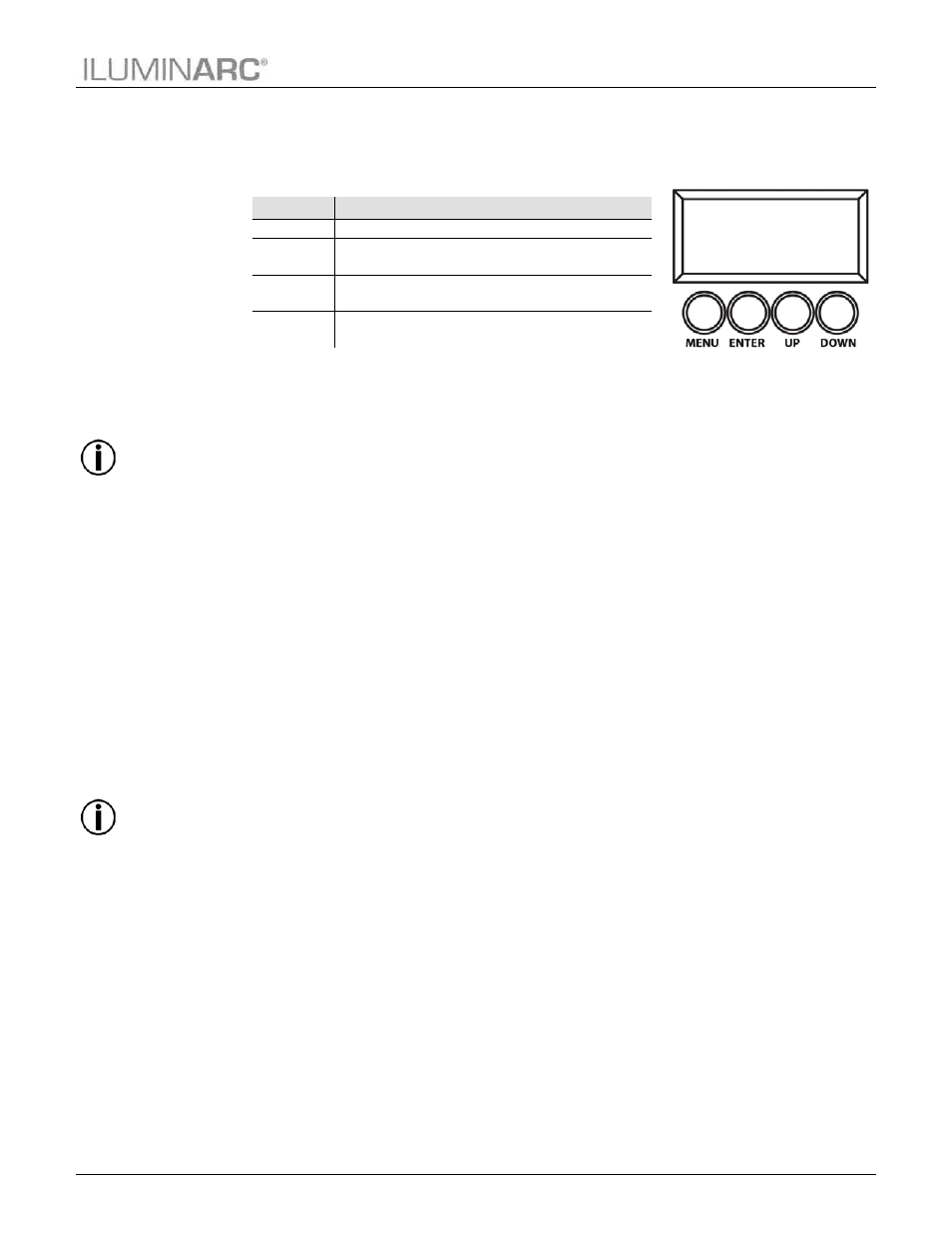 Operation, Control panel description, Control options (rgbw fixtures) | Programming, Dmx personality, Dmx control without id addressing, Dmx control with id addressing | ILUMINARC Ilumipod™ 42 IP User Manual | Page 13 / 34