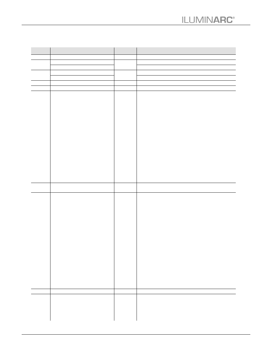 Dmx values rgbw mode, Tour, Operation | ILUMINARC Ilumipod™ 42 IP User Manual | Page 20 / 34