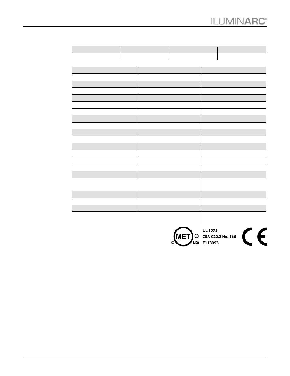 Technical specifications | ILUMINARC Ilumipod™ Inground Tri-12 IP User Manual | Page 24 / 25