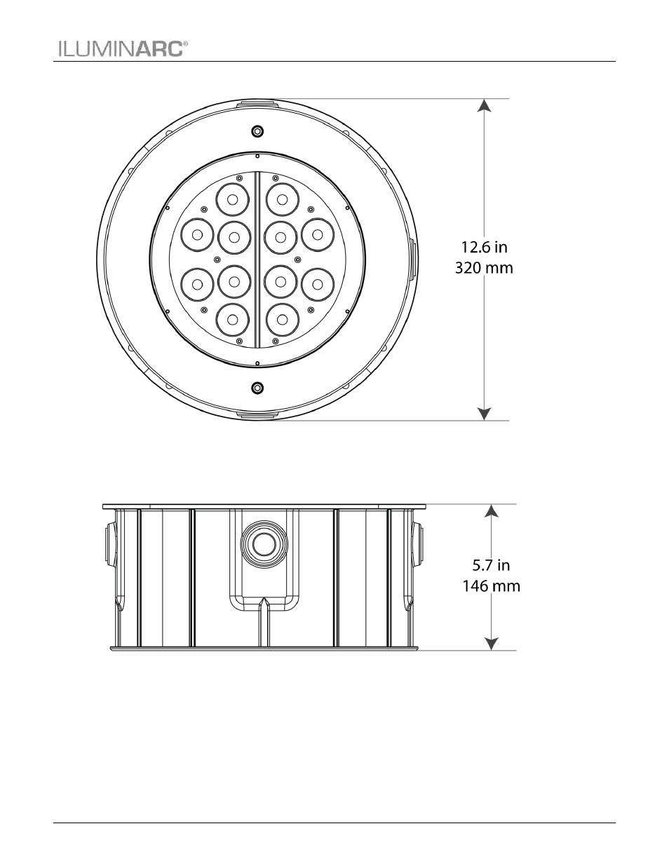 Dimensions, Product description | ILUMINARC Ilumipod™ Inground Tri-12 IP User Manual | Page 9 / 25