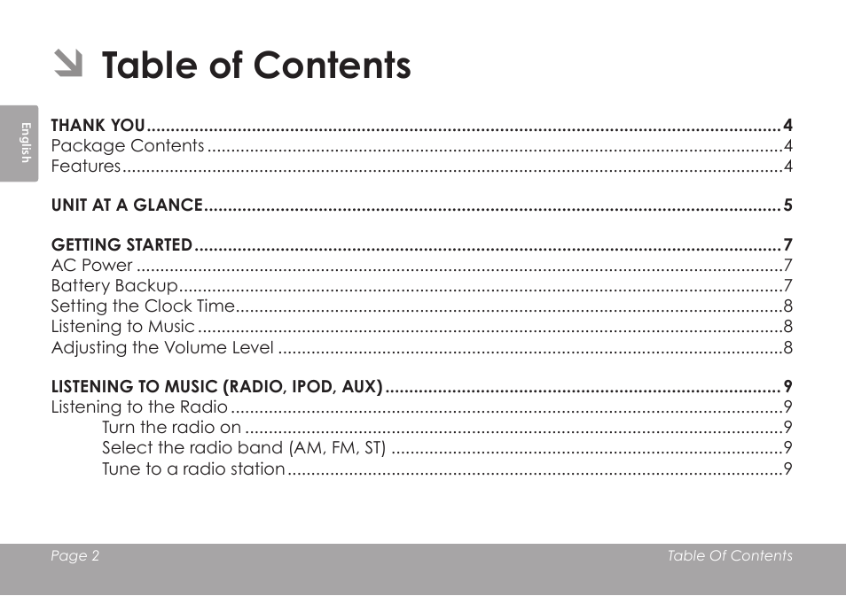 COBY electronic CSMP120 User Manual | Page 2 / 72