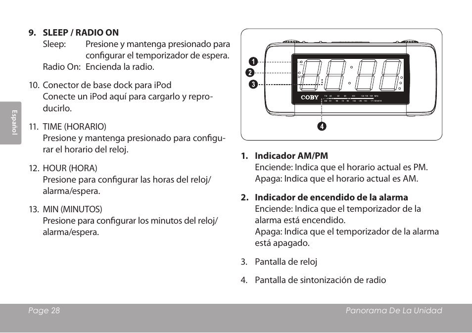 COBY electronic CSMP120 User Manual | Page 28 / 72
