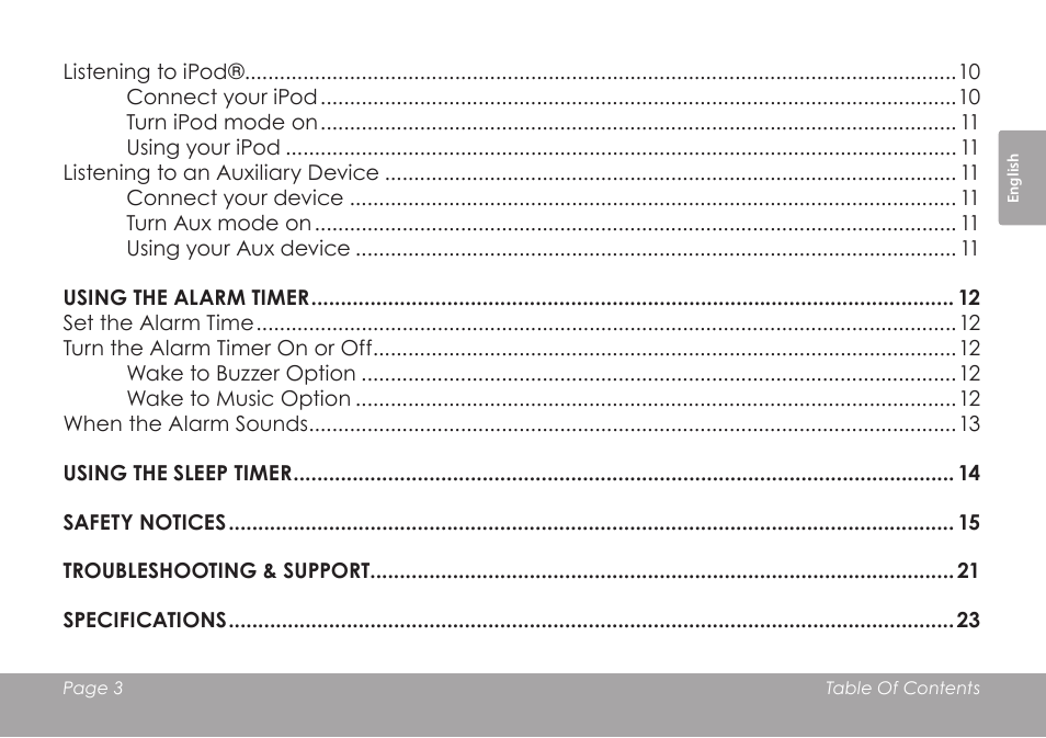 COBY electronic CSMP120 User Manual | Page 3 / 72