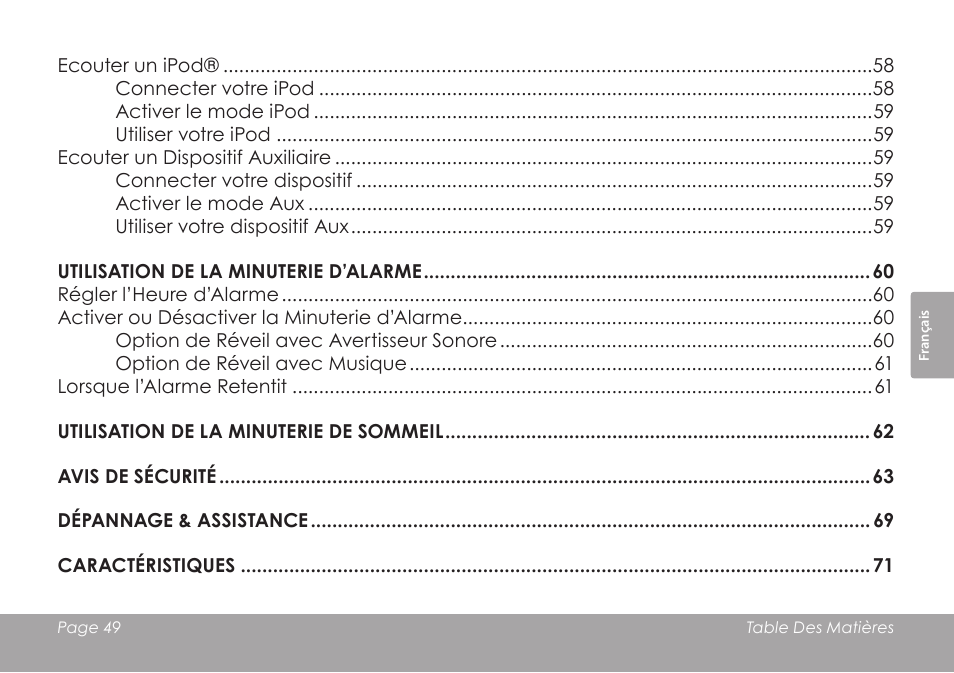 COBY electronic CSMP120 User Manual | Page 49 / 72