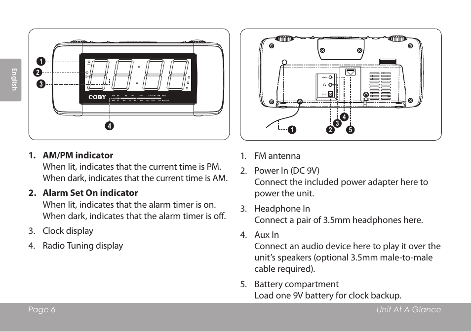 COBY electronic CSMP120 User Manual | Page 6 / 72