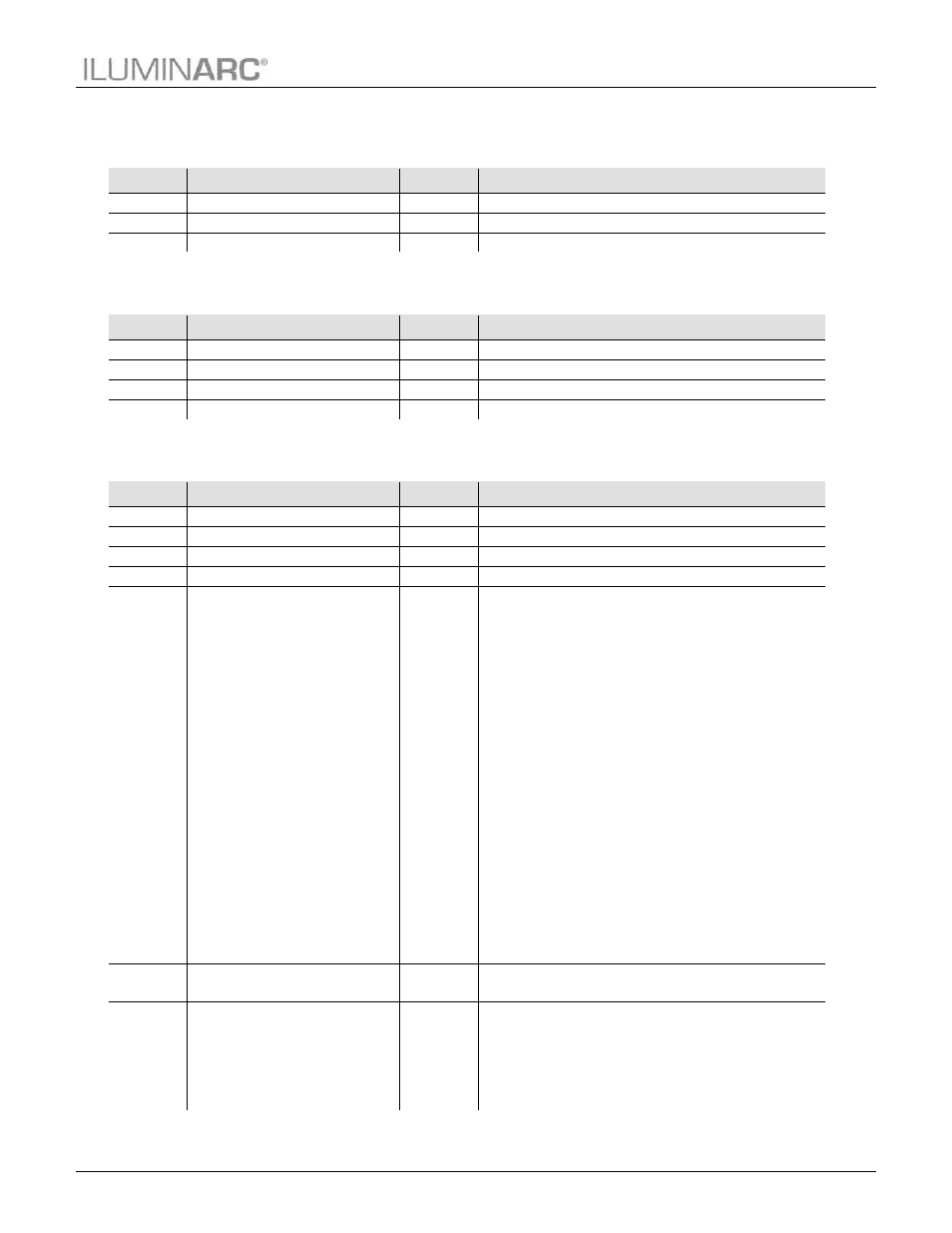 Dmx values, Arc 1, Arc 1 + d | Arc full, Operation | ILUMINARC Ilumipod™ Inground Tri-12 IP User Manual | Page 19 / 34