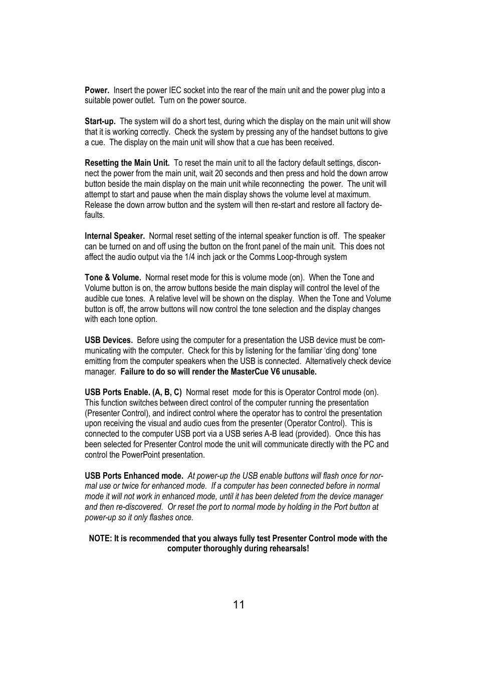 Interspace Industries MasterCue V6 System User Manual | Page 11 / 16
