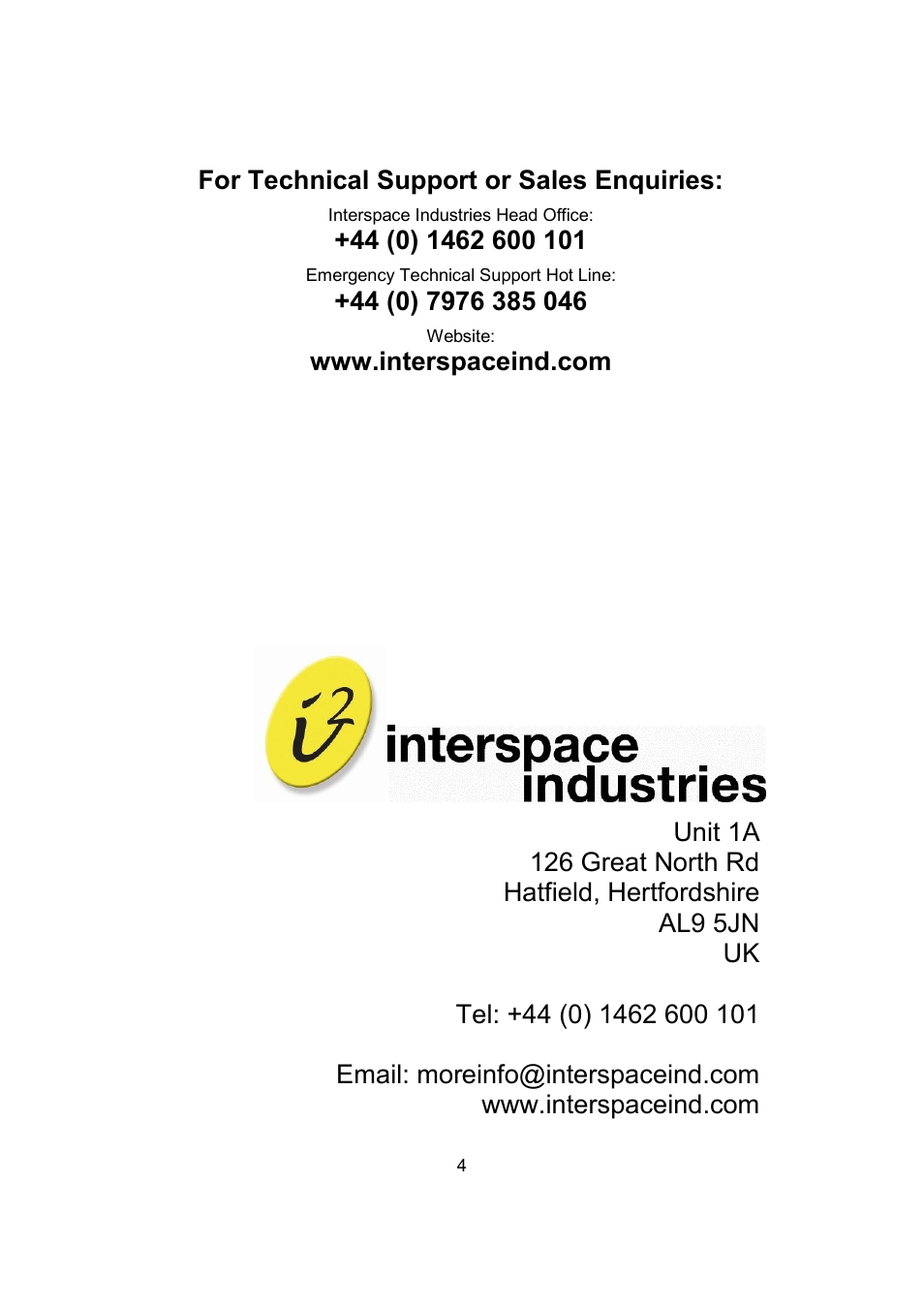 Interspace Industries PC Bal Box User Manual | Page 4 / 4