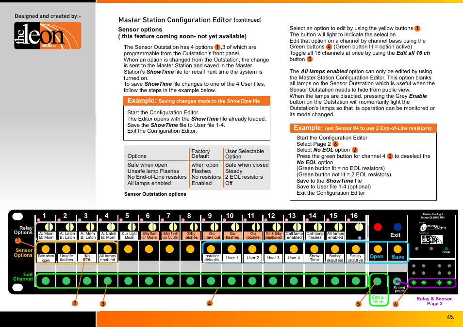 Master station configuration editor | Interspace Industries TheatreCue 16 Way V4 System - 16 Outstations User Manual | Page 45 / 50
