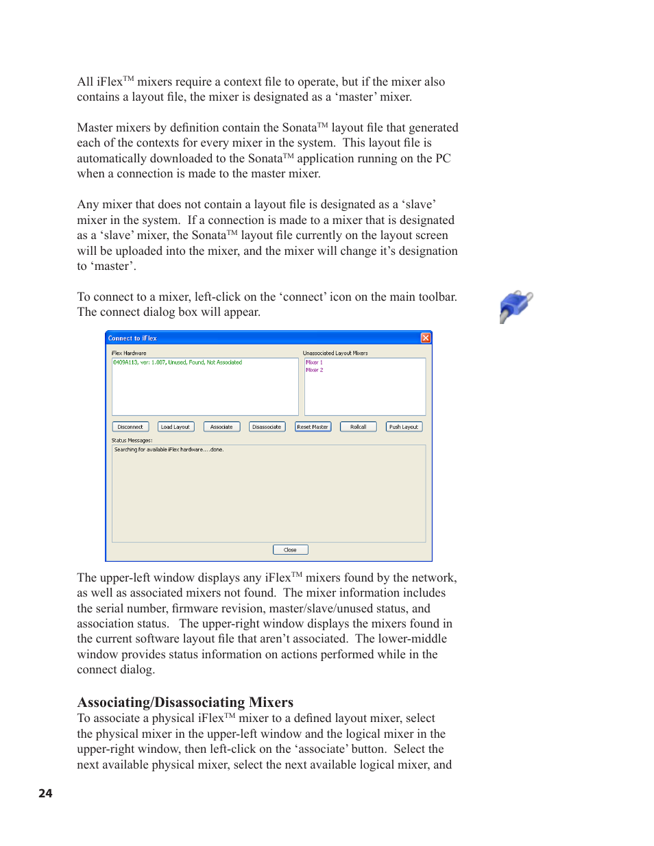 Associating/disassociating mixers | Ivie iFlex 2400 Series User Manual | Page 26 / 29