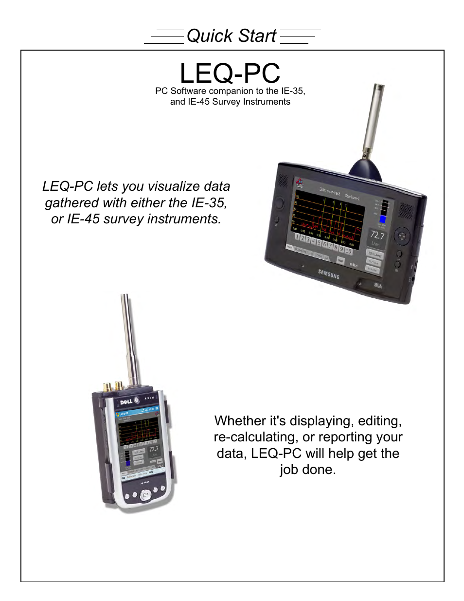 Ivie LEQ-PC -- Companion for Analysis on PC User Manual | 4 pages