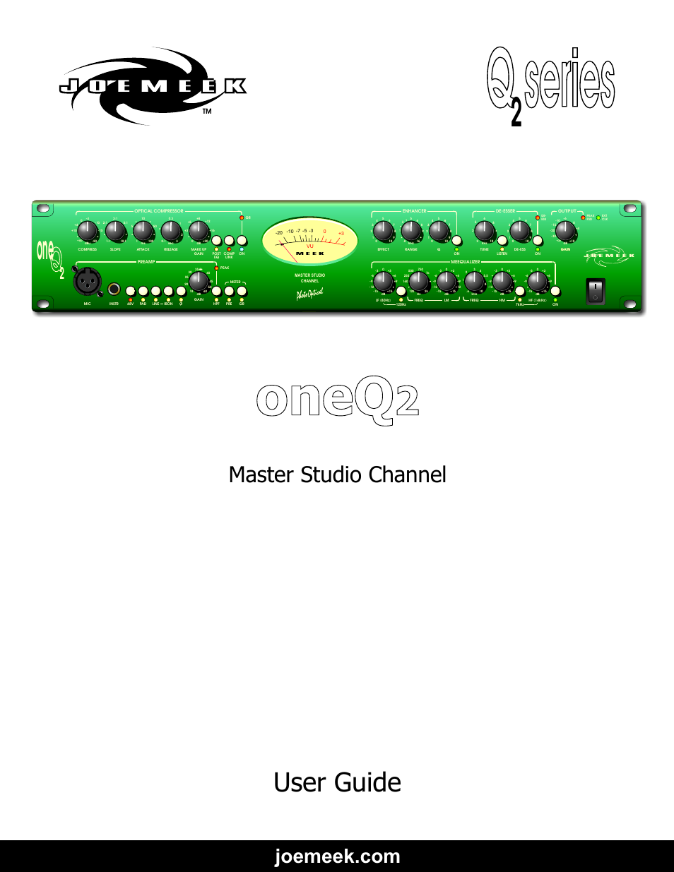Joemeek oneQ2 Master Channel User Manual | 15 pages