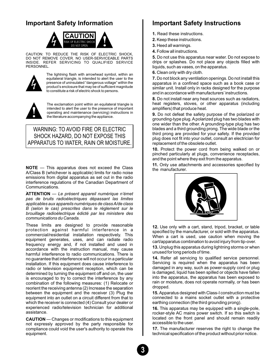 Caution | Joemeek oneQ2 Master Channel User Manual | Page 3 / 15