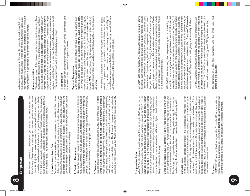 Compr essor | Joemeek three Q Desktop Channel User Manual | Page 5 / 10