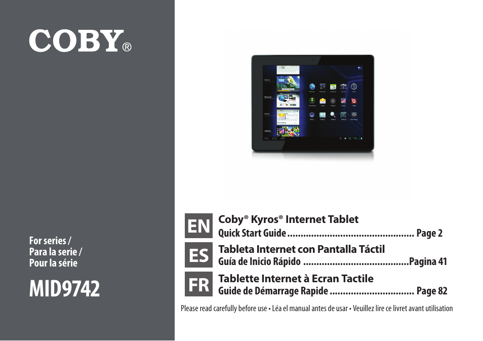 COBY electronic KYROS MID9742 User Manual | 124 pages