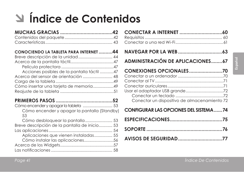 COBY electronic KYROS MID9742 User Manual | Page 41 / 124